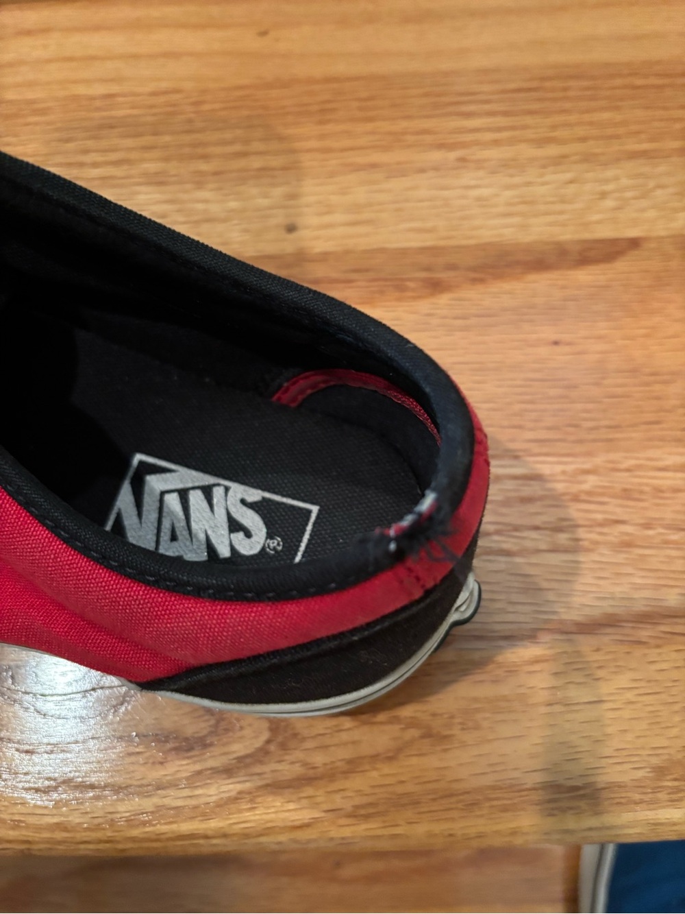 Red/Black Authentic Vans sz 10 - Picture 4 of 5
